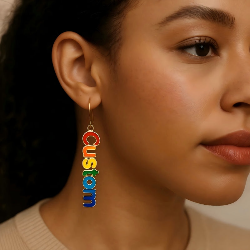 Custom Earring Charm, Dangle Earrings