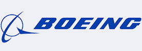 Boeing Company Logo Featuring Blue Stylized Globe and Curved Arrow Symbol Alongside Bold Typography for Aviation Technology Leadership and Brand Partnership Recognition