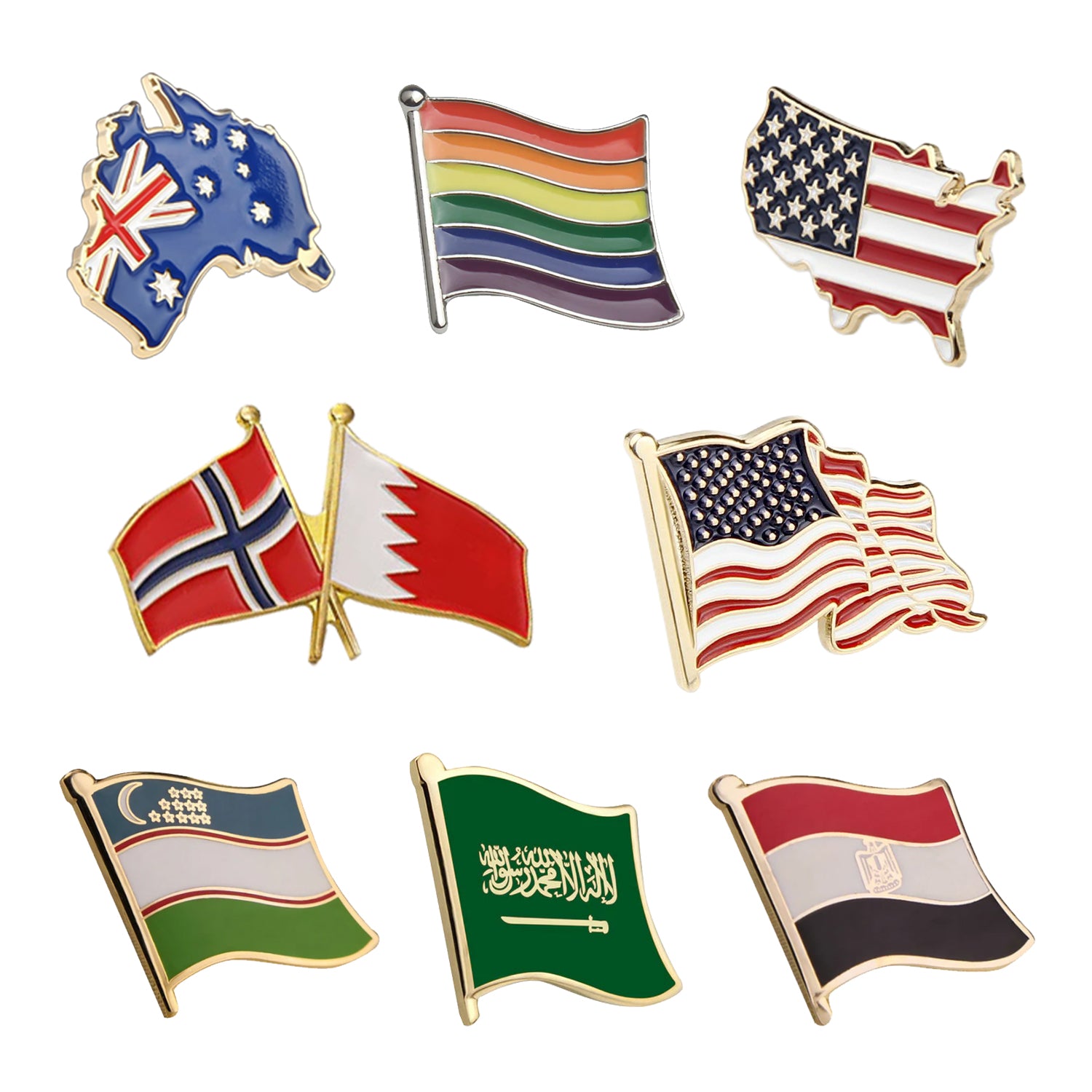 Custom Flag Pins