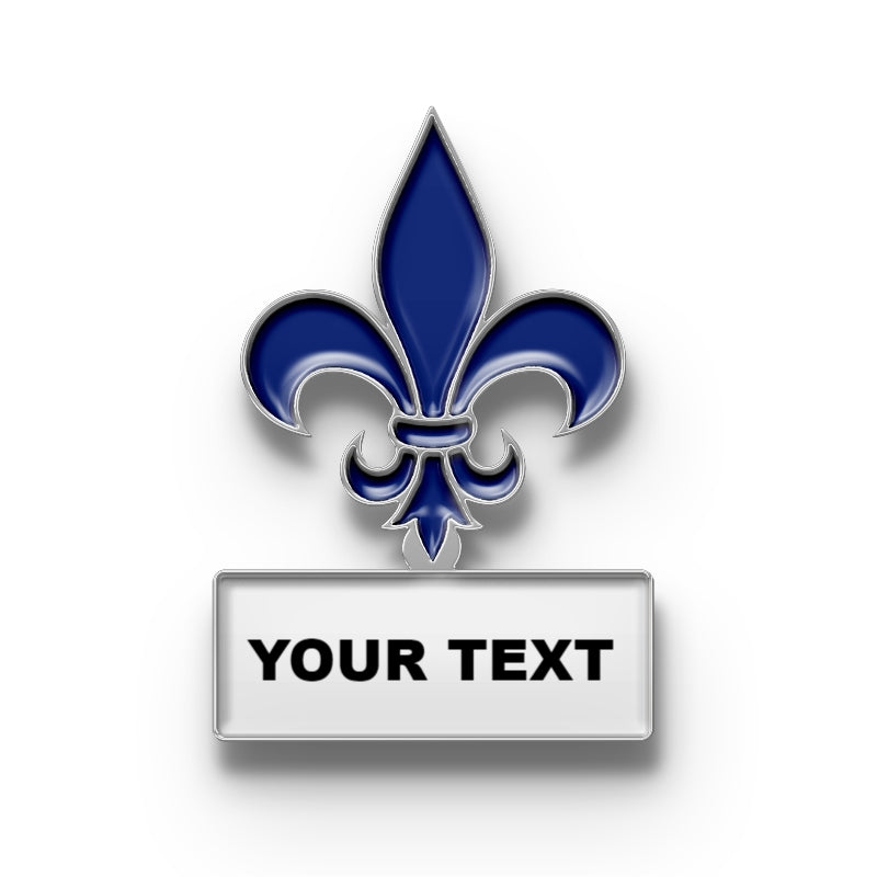 Fleur-de-lis Pin with Custom Logo