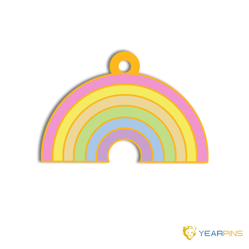enamel charm, gold