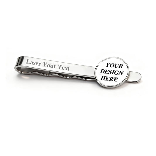 Customize this classic tie bar with your company logo for a sophisticated corporate gift.