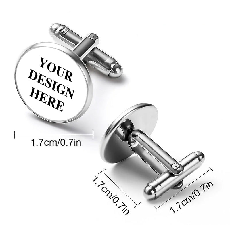 Sophisticated cufflinks for men, perfect for engraving with a company logo for a polished professional look.
