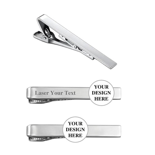 Custom round logo tie clips