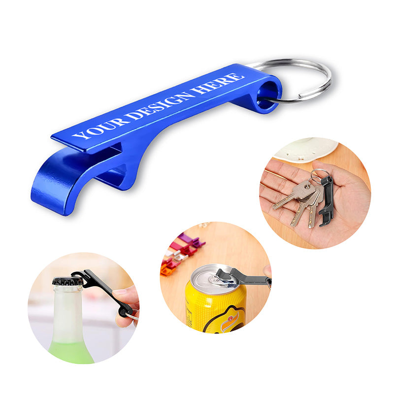 aluminum bottle opener keychain in daily use, easy to carry and functional