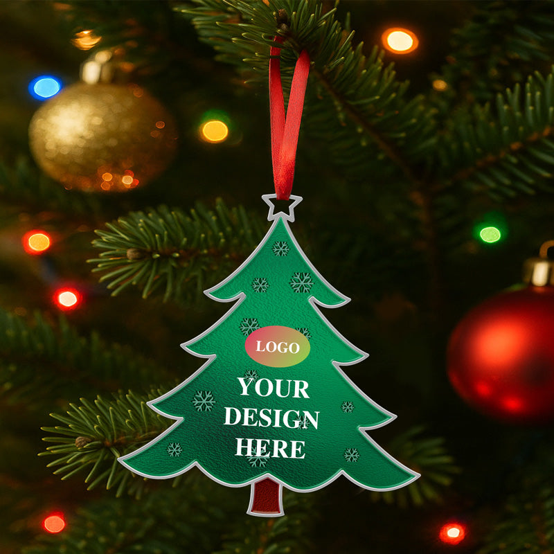 Christmas Tree Ornaments Personalized, Christmas Tree Ornaments, Tree Shaped, Metal, Display