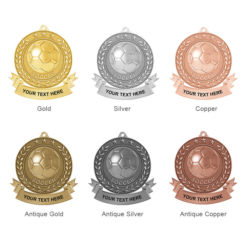 Soccer Medals Collection - laurel leaf
