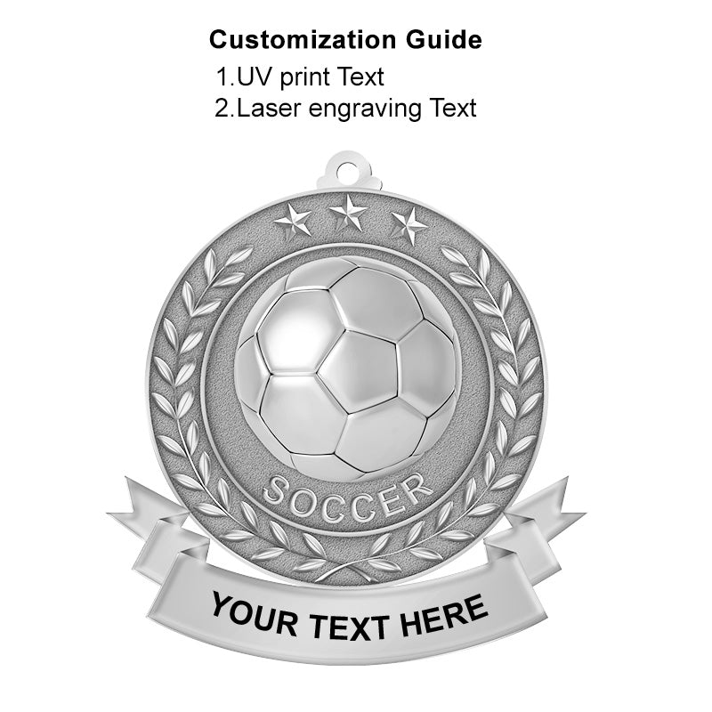 medals for soccer - silver