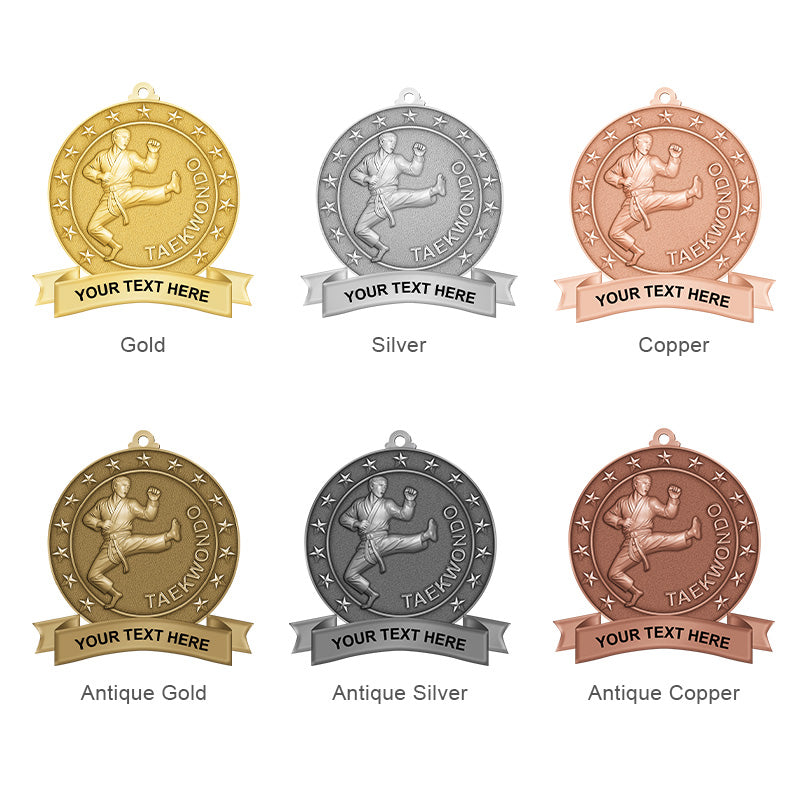 taekwondo medals collection - 5 pointed stars