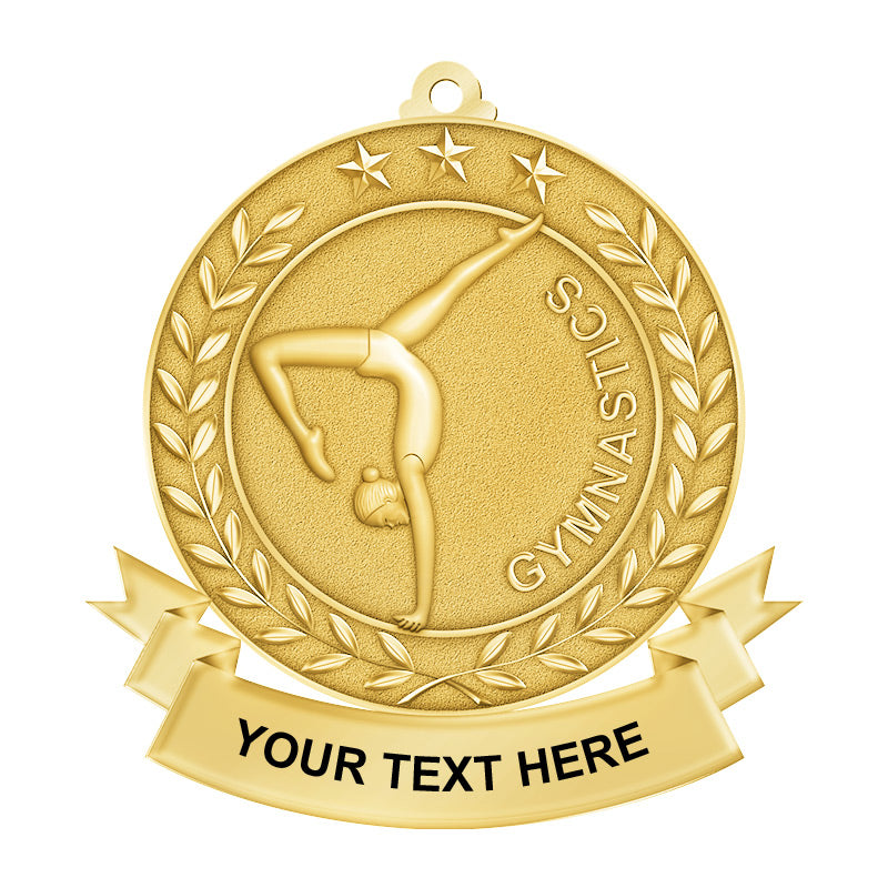 3D Gymnastics Medals - Gold