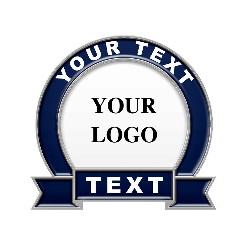 Years of Service Pins with Custom Logo & Text - Silver