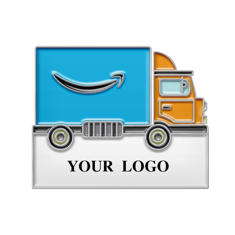 Silver Peccy Pins with Custom Logo - Amazon Truck