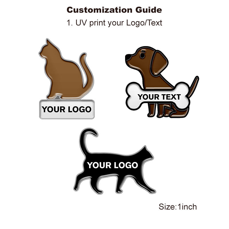 1" Pet Pin with Custom Logo