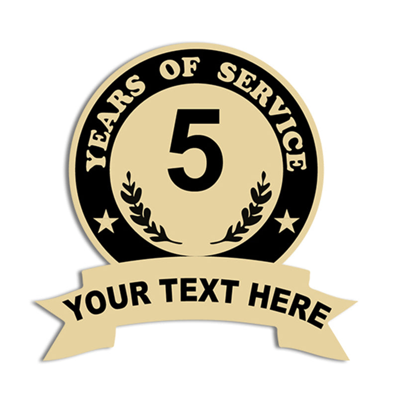 Years of Service Pins with Custom Years & Text