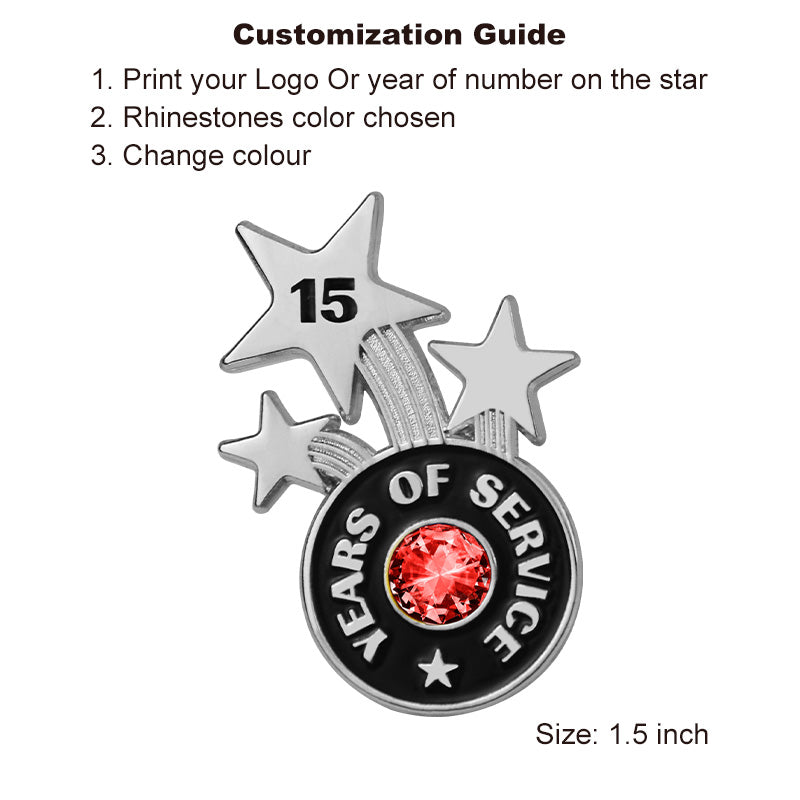 Years of Service Pins with Custom Years