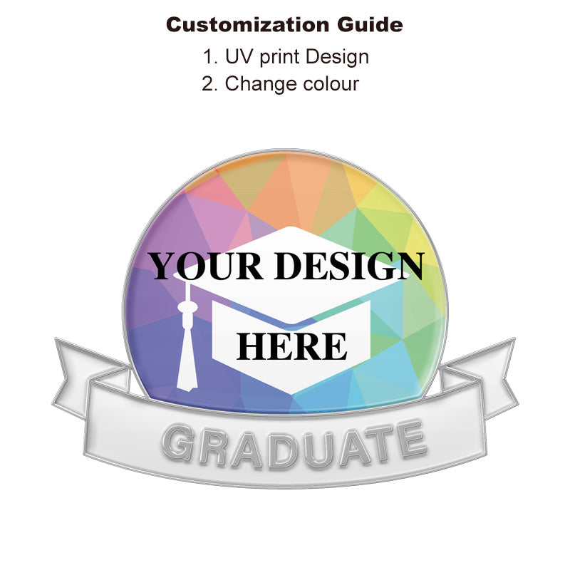 Graduation Lapel Pins Silver Plating