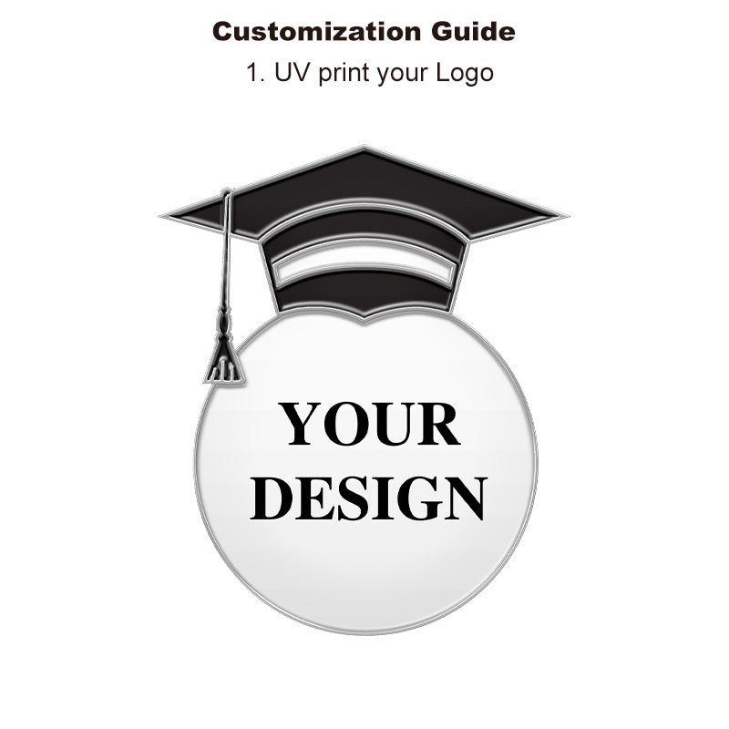 Graduation Cap Pin Plating Silver