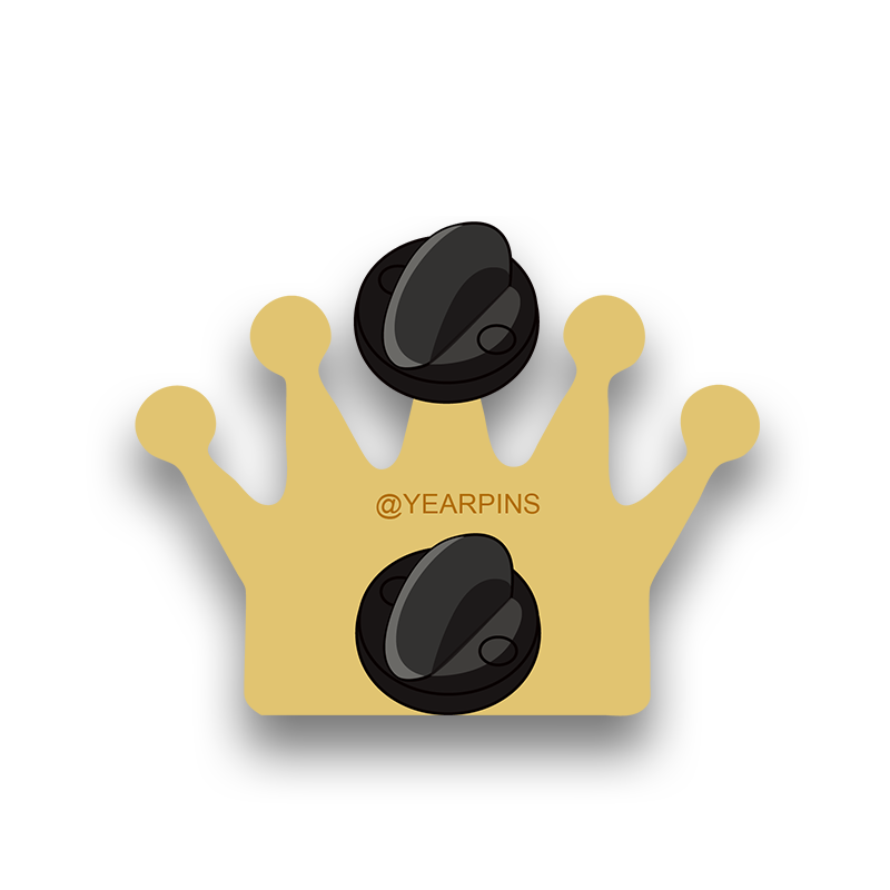 Crown Pins with Custom Text