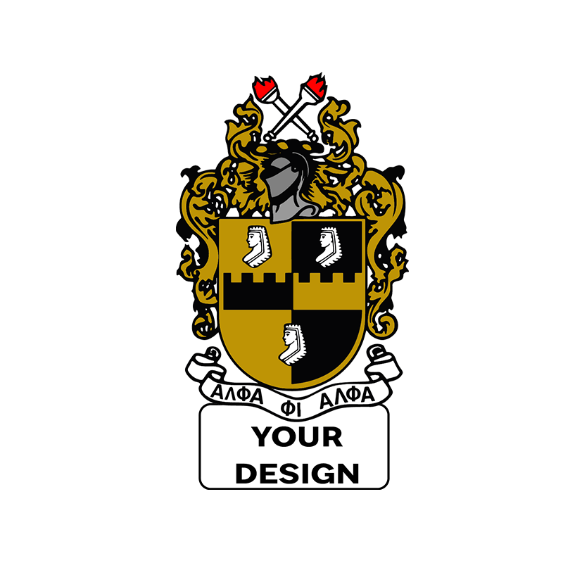 A custom fraternity pin for Omega Psi Phi, featuring a unique design.