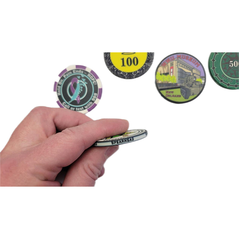 poker chips -sideviews