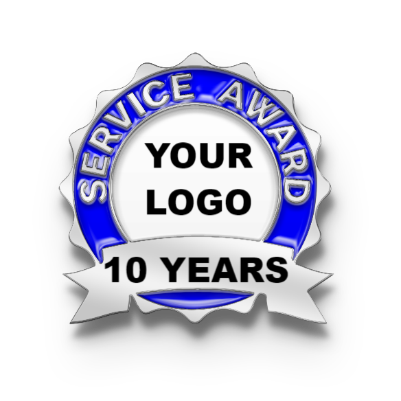 Award Pins with Custom Bottom Years & Center Logo