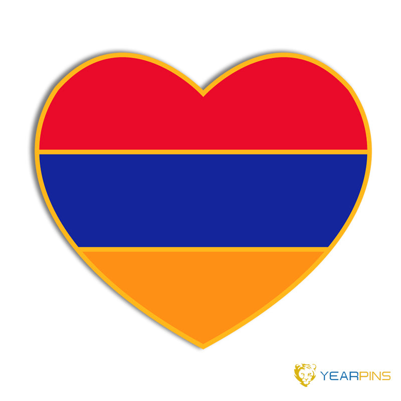 Armenia Heart Flag pin