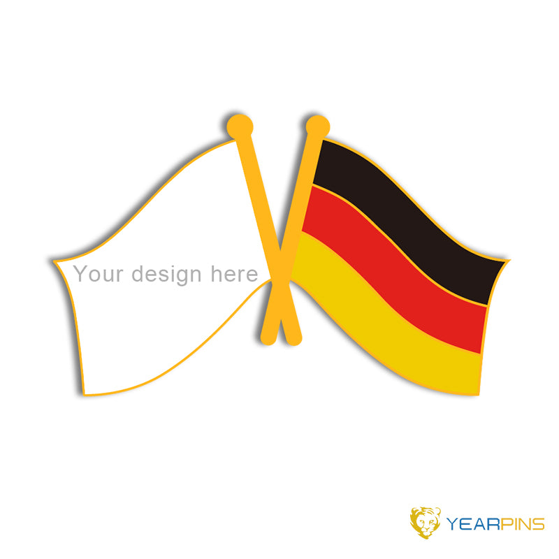 Germany crossed flag pin