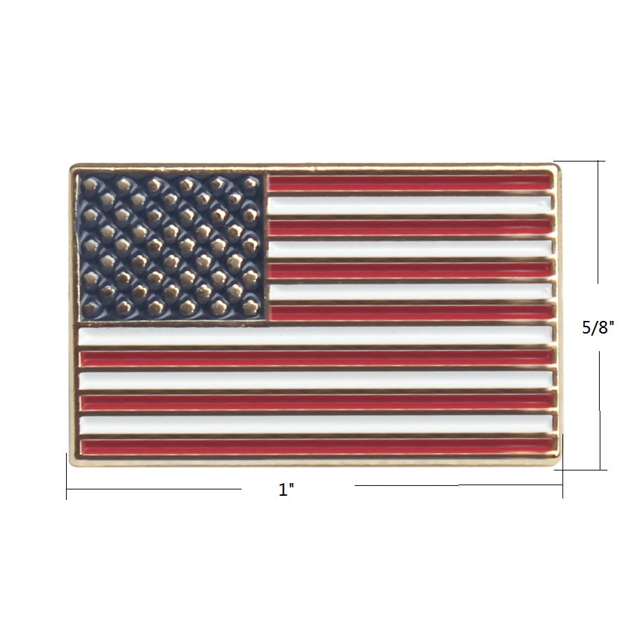 American Flag Pin with Rectangle Shape