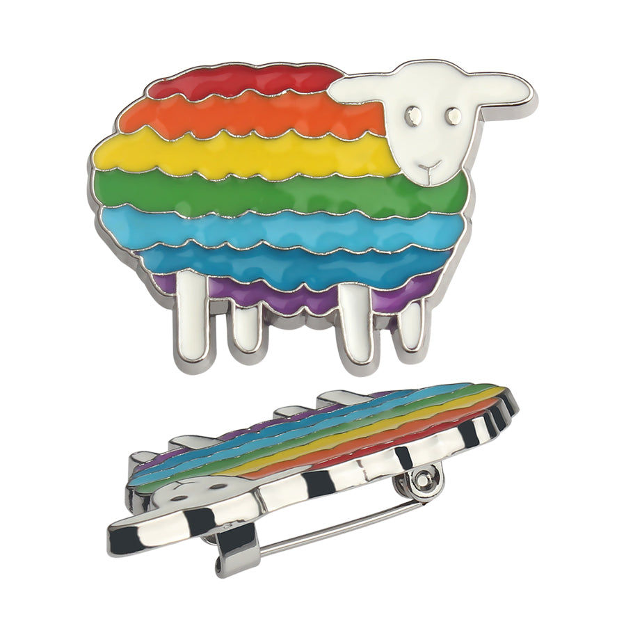 Rainbow Sheep Pin