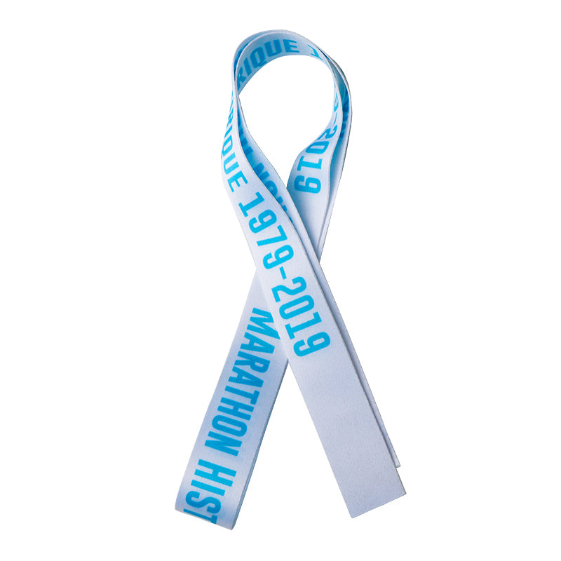 Medal Lanyard with Hook - White Printed