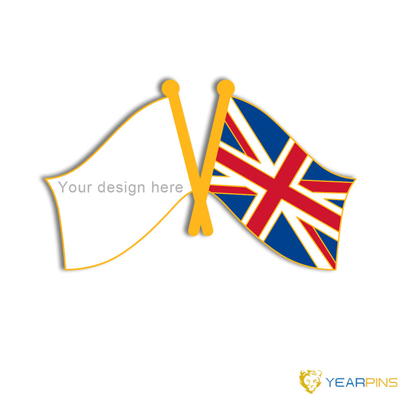 UK crossed flag pin