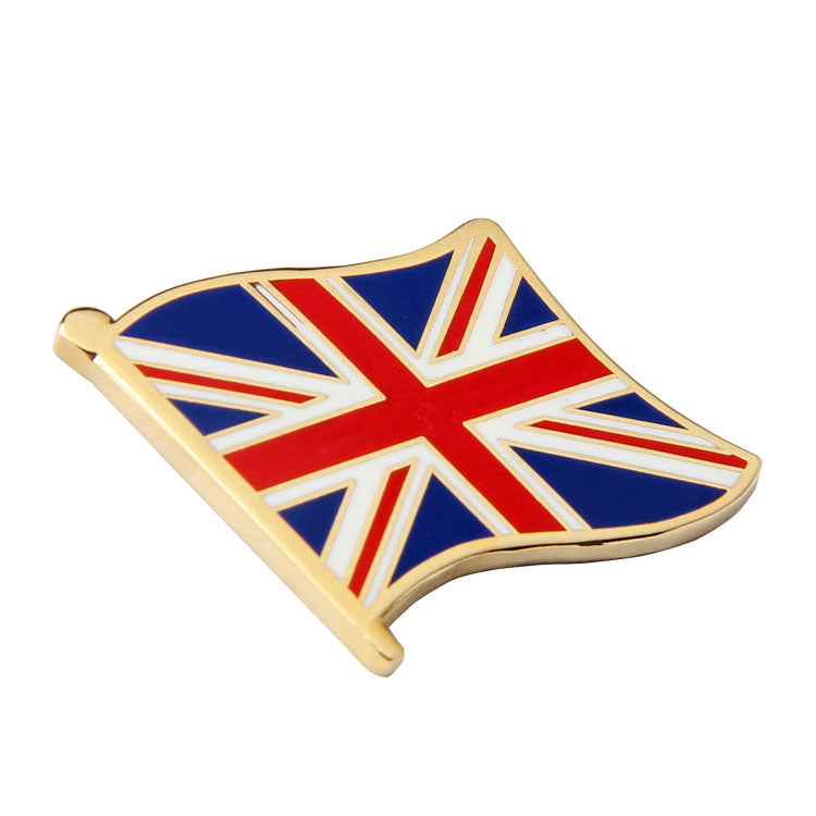 UK flag pin waving flag shape 01