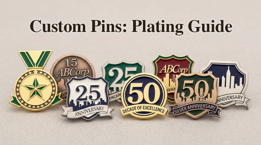 Custom Pin Finishes: Gold, Silver, Bronze, Brass, and More