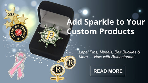 Custom Rhinestone Lapel Pins
