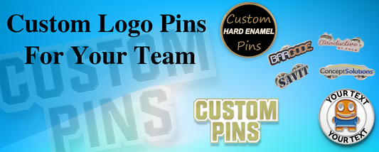 What types and materials of company pin are there?