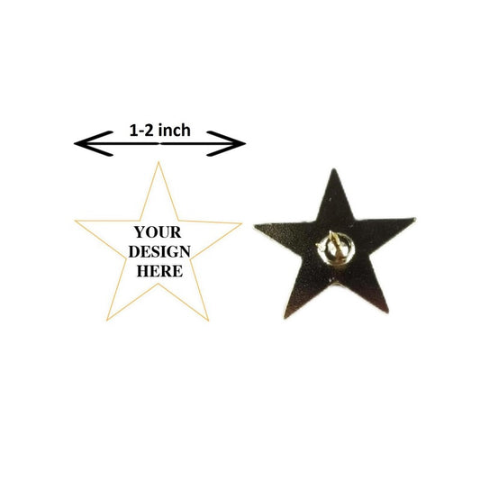 gold star lapel pins with custom logo