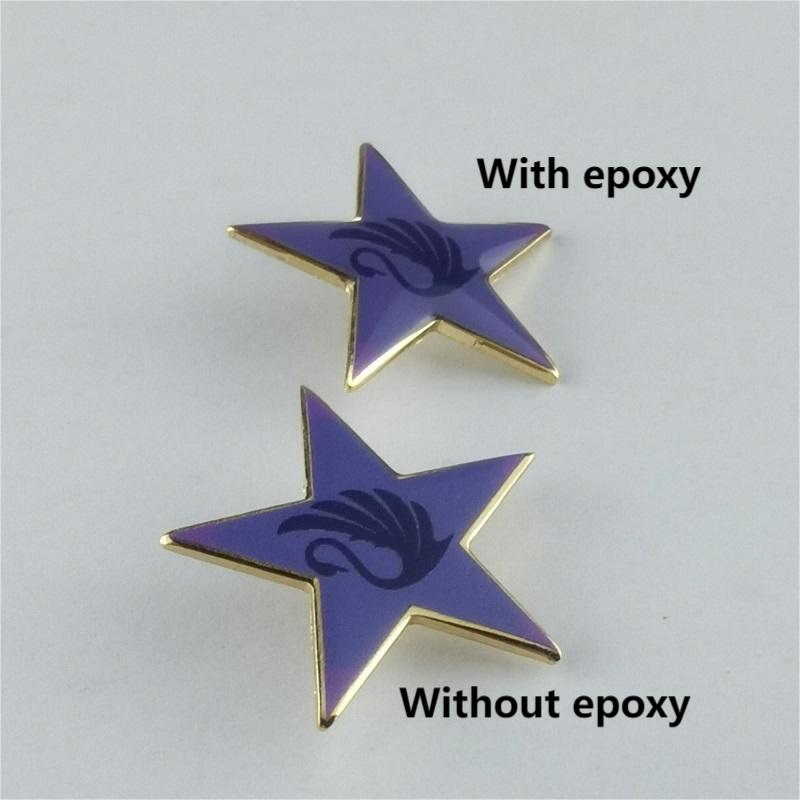 custom star shape lapel ins-gold plating