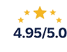 Product rating of 4.95/5.0 with five stars