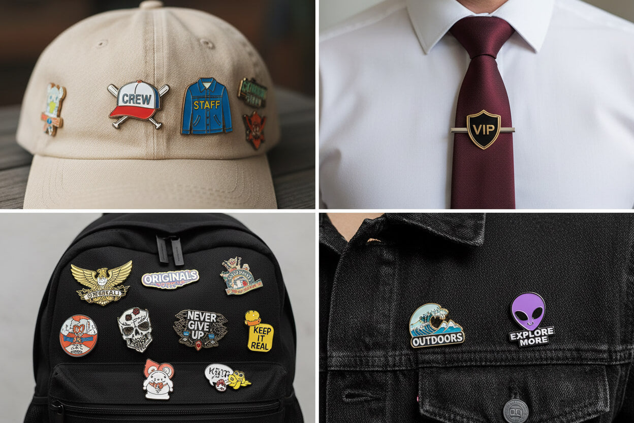 Custom lapel pins used for business branding events awards schools and organizations