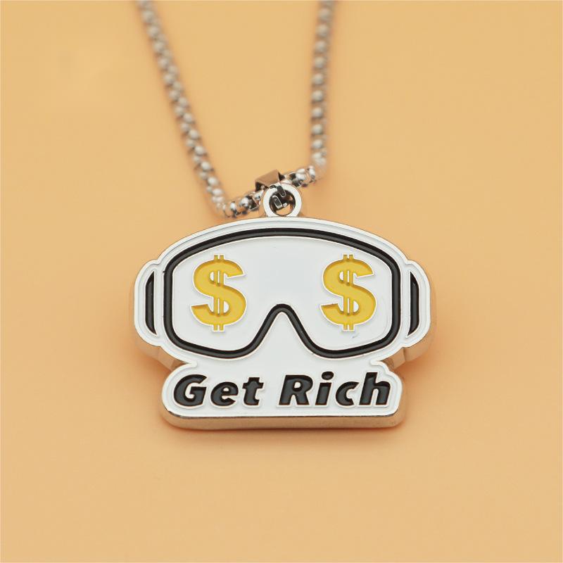 Custom Necklaces Charm, Open size, Get Rich