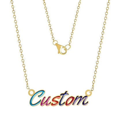 Custom Necklaces Charm, Open size, Gold