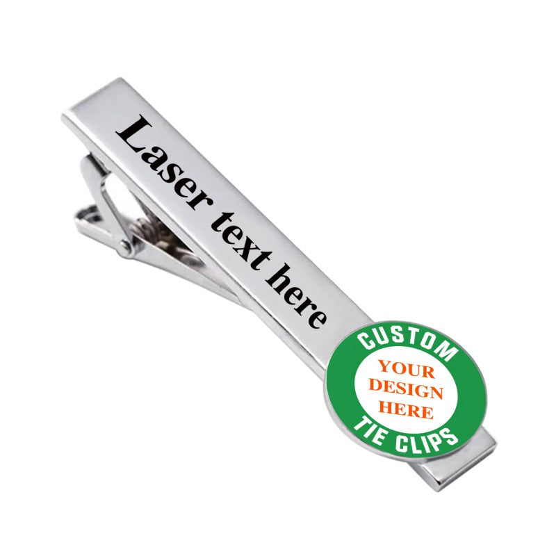 custom silver metal  tie bars 