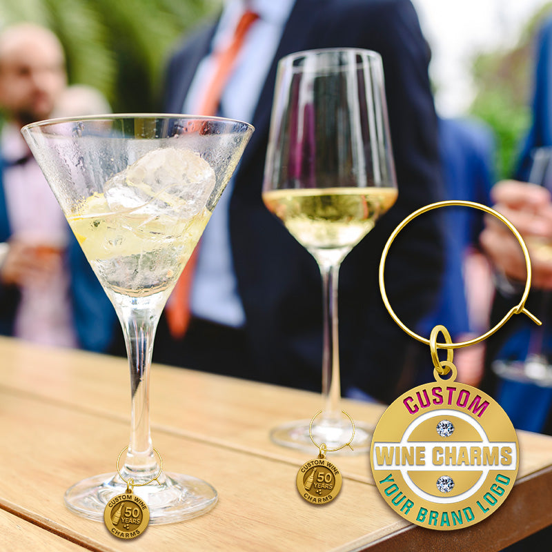 Custom Wine Charms, Open size, Display