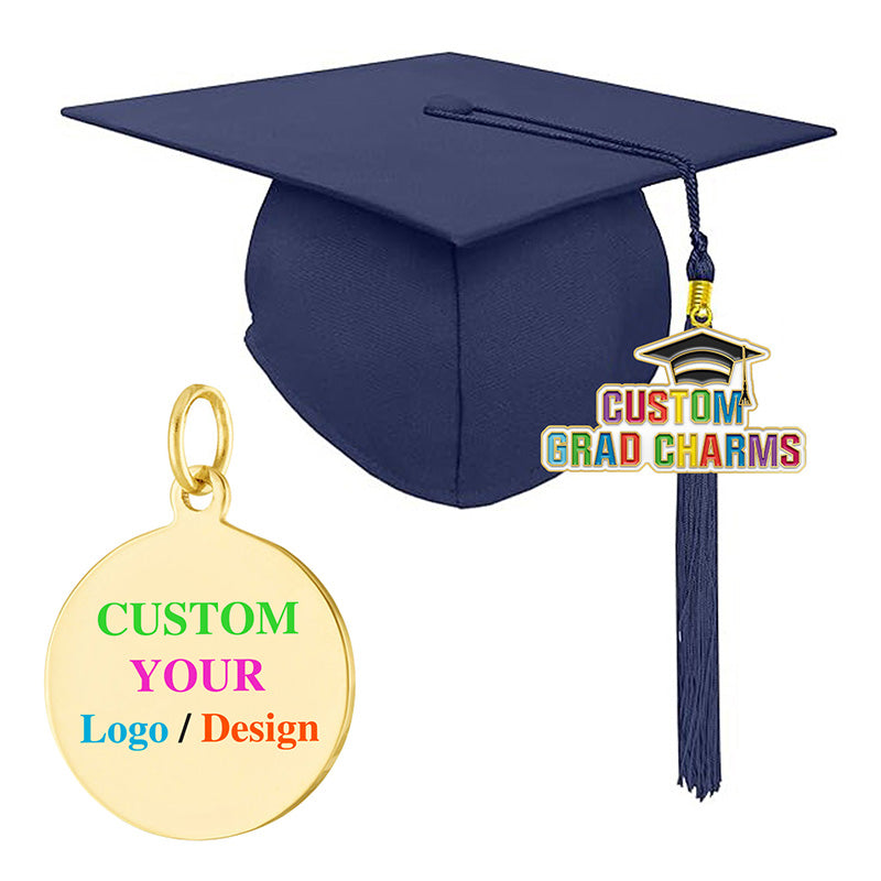 Graduation Tassel Charm, Open size, Custom Logo