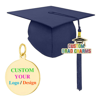 Graduation Tassel Charm, Open size, Custom Logo