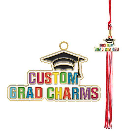 Graduation Tassel Charm, Open size, Gold