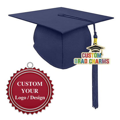 Graduation Tassel Charm, Open size, Red