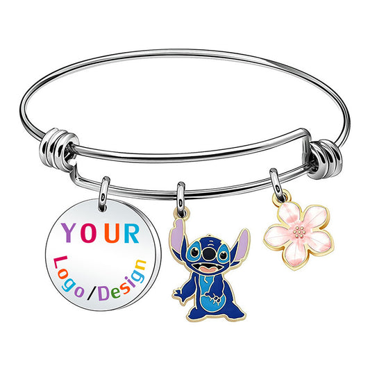 Silver Custom Charms for Bracelets, Open size