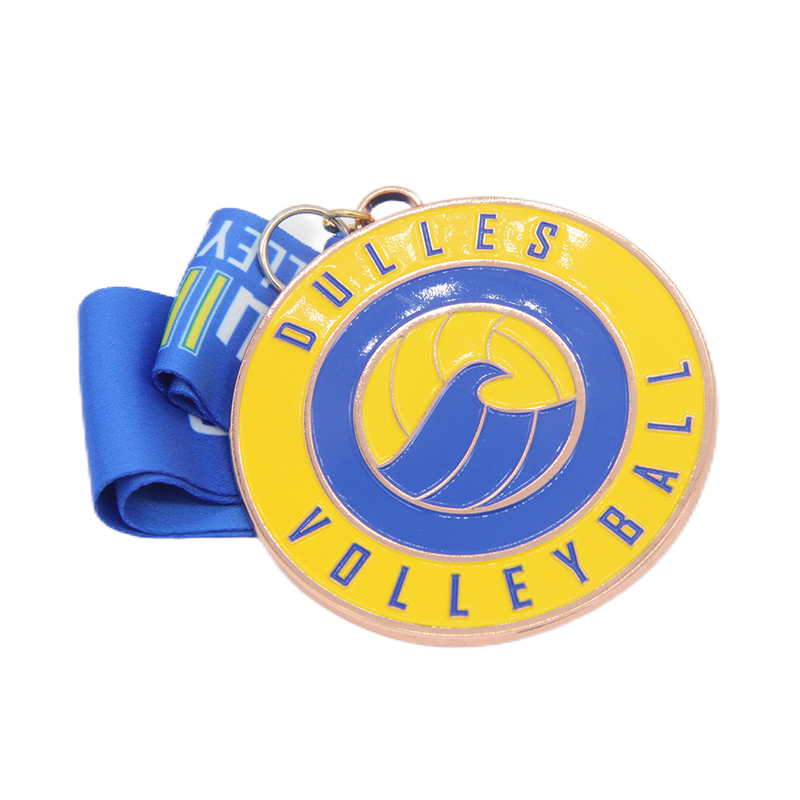 Custom volleyball medals