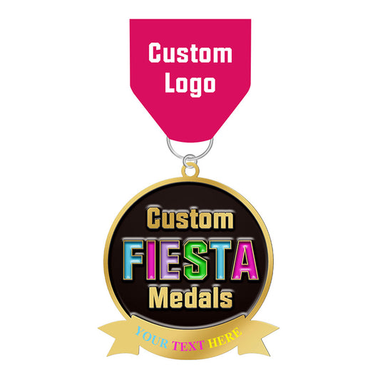 Custom San Antonio Medals with custom medal ribbon for Fiesta celebration